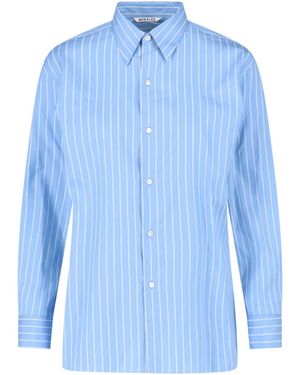AURALEE Striped Shirt - Blue