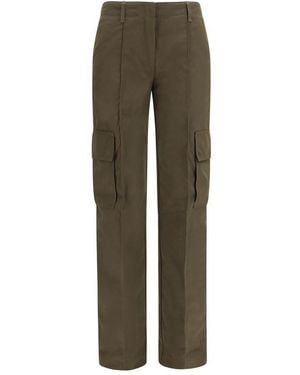 Burberry Bicolor Cotton Cargo Pants - Green