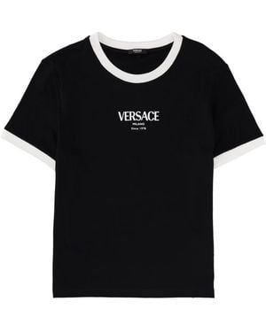Versace T-Shirt With Logo - Black