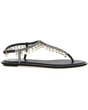 Rene Caovilla Viscose Flat Sandals - Multicolour