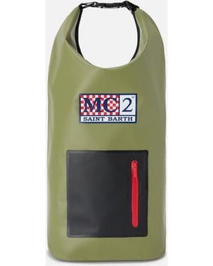 MC2 Saint Barth Backpack Aqua Solid-Pvc With Printed Logo - Green