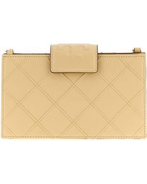 Tory Burch Fleming Wallet - Natural