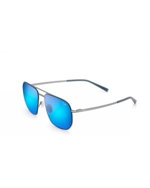 Maui Jim Polarized Wraparound Sunglasses - Blue