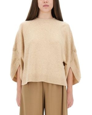 Max Mara Knit Sweater Ampex Wool Sweaters - Natural