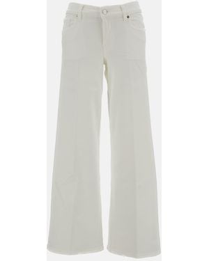 FRAME Jeans Le Slim Palazzo - White