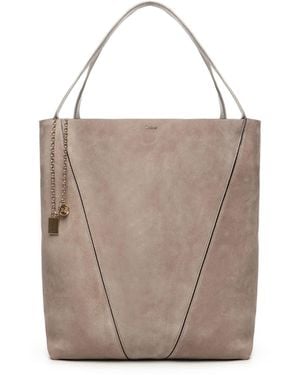 Chloé Spin Large Tote Bag - Grey