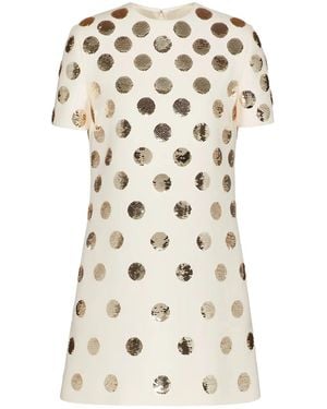 Valentino Sequin-Embellished Dress - Natural