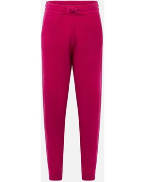 MC2 Saint Barth Girl Fuchsia Knitted Jogger Pants - Red