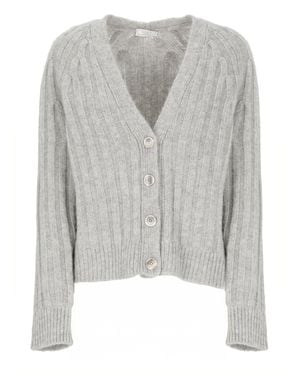 Peserico Alpaca Cardigan - Gray