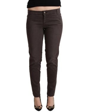 Ermanno Scervino Chic Low Waist Skinny Pants - Black