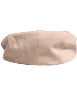 Dolce & Gabbana Cotton Newsboy Cloth Capello Hat - Pink