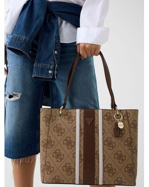 Guess Crossbody Bag Latte Logo- Logo/ Polyurethane Crossbody-Bags - Blue