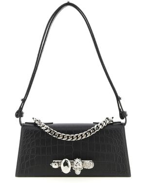McQueen 'Jewelled' Mini Shoulder Bag - Black