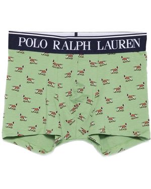 Polo Ralph Lauren Dog-Print Waistband Boxers - Green