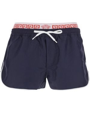 Versace Swim Shorts Polyester Beachwear - Blue
