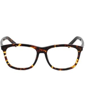 Dior Eyeglasses Square Full Rim, Havana Frame And Clear Demo Lenses Lens Essentialos2F2400 - Brown