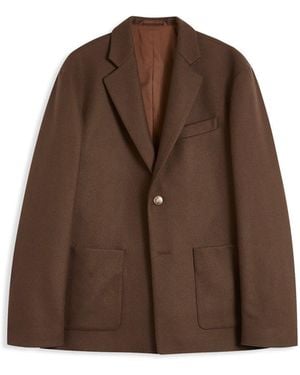 Doppiaa Aaura Wool Single-Breasted Jacket - Brown