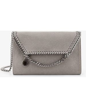 Stella McCartney Falabella Wallet Shaggy Deer Crossbody Bag - Grey