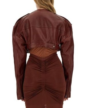 Rick Owens Leather Jacket - Red