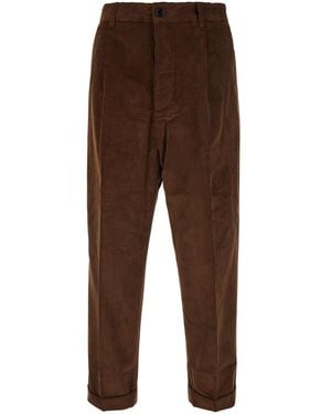 Ami Paris Corduroy Relaxed Pants Cotton - Brown