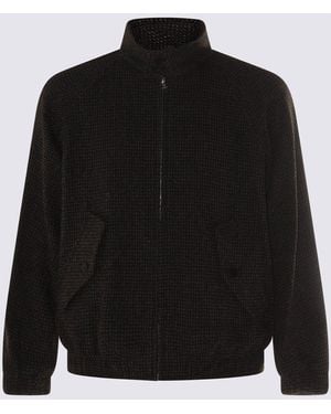 AURALEE Dark Wool Casual Jacket - Black