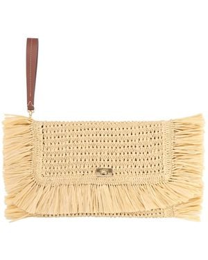Anya Hindmarch Oversize Raffia Clutch Bag - Natural