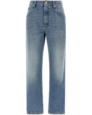 Brunello Cucinelli Cotton Straight-Leg Jeans Clothing - Blue