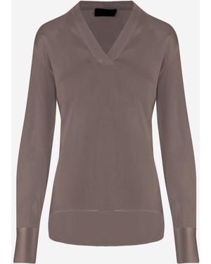 F.it Shirt Stretch Silk - Brown