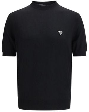 Prada Wool T-Shirt - Black