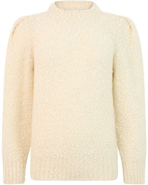 Isabel Marant Sweater With Balloon Sleeves Virgin Wool - Natural
