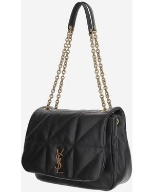 Saint Laurent Medium Leather Bag Lambskin Shoulder - Black