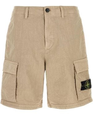 Stone Island Nylon Bermuda Shorts - Natural