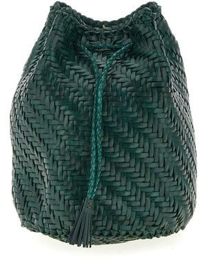Dragon Diffusion Pompom Double Jump Bucket Bag - Green