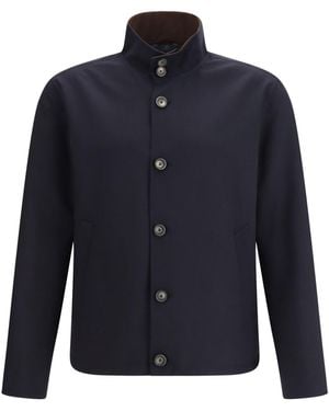 Herno Double Light Stretch Woolly Jacket - Blue