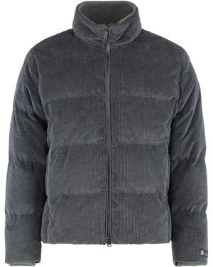 Paul & Shark Ultralight Down Jacket Cashmere And Cotton Padded - Gray