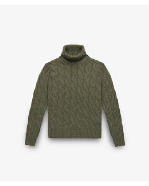 Larusmiani Turtleneck Sweater Col Du Pillon Sweater - Green