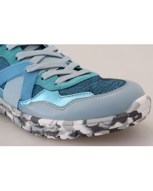 Dolce & Gabbana Leather Sport Low Top Trainers - Blue