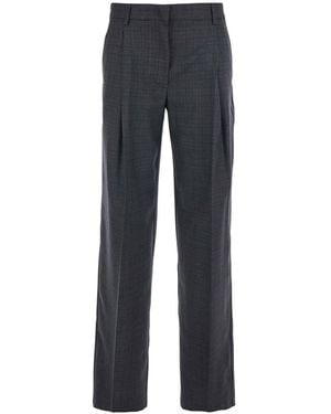 Grifoni Pants With Belt Loops - Blue