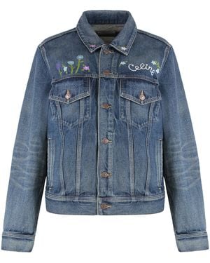 Celine Jacket With Embroidery Cotton - Blue
