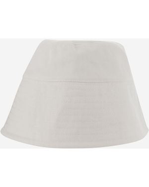Patou Cotton Bucket Hat With Logo - Gray