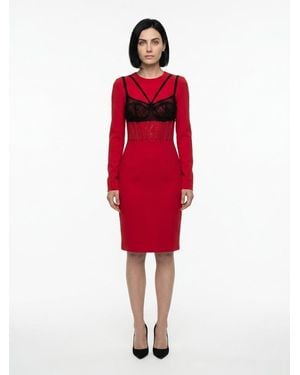 Dolce & Gabbana Bordeaux Elastane Cocktail Dress - Red