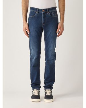 Jeckerson Jordan 5 Tasche Slim Fit Tri Blend Jeans - Blue