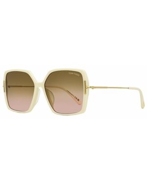 Tom Ford Joanna Butterfly Sunglasses Tf1039 25F 59Mm Ft1039 Plastic (Acetate) - Black