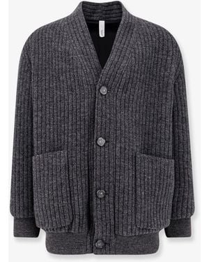 Hevò Cimino Virgin Wool Cardigan - Gray
