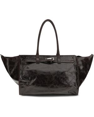 Benedetta Bruzziches Mame Weekend Handbag Calf Suede Shoulder Bags - Black