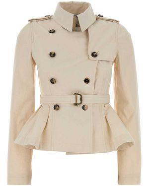 Burberry Ivory Cotton Isabella Trench Coat - Natural