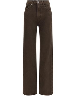 Jacob Cohen High-Rise Straight-Leg Jeans Cotton; Elastane - Brown