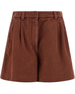 Brunello Cucinelli Cotton Bermuda Shorts - Brown
