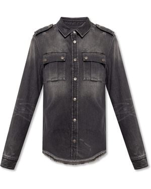 Balmain Denim Shirts - Grey