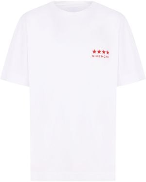 Givenchy Logo Cotton T-Shirt T-Shirts - White